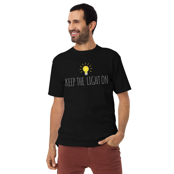 Keep the  light on Men’s premium heavyweight tee