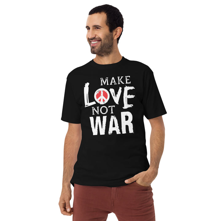 Make love not war Men’s premium heavyweight tee