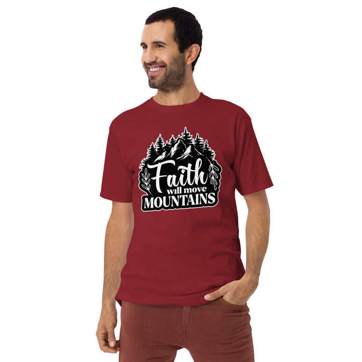 Faith will move mountains Men’s premium heavyweight tee