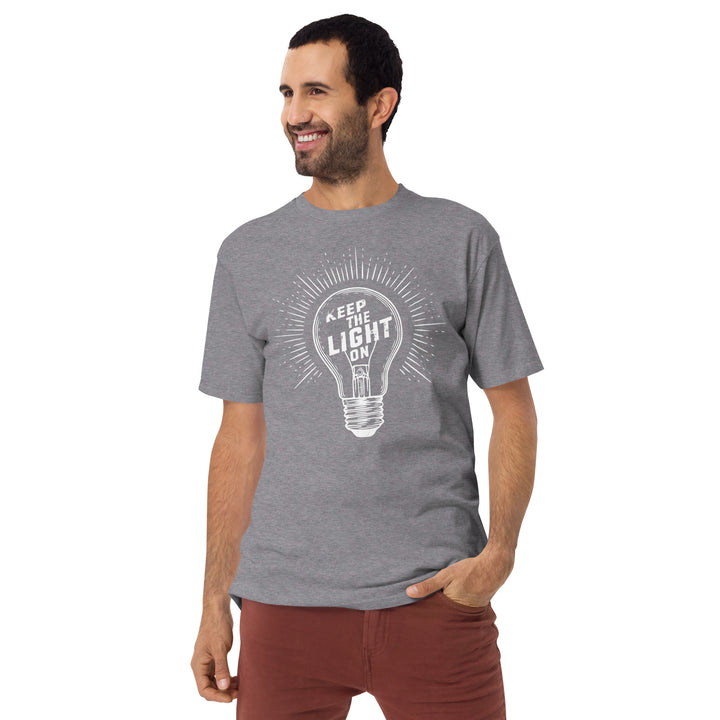 Keep the  light on Men’s premium heavyweight tee