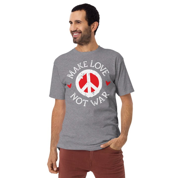 Make love not war Men’s premium heavyweight tee