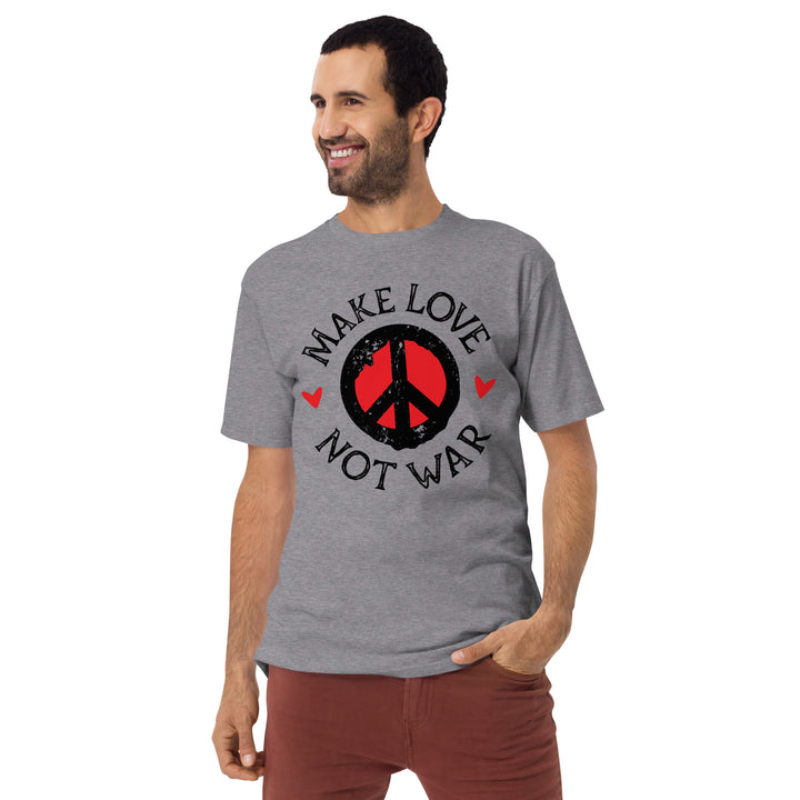 Make love not war Men’s premium heavyweight tee