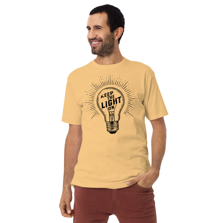 Keep the  light on Men’s premium heavyweight tee