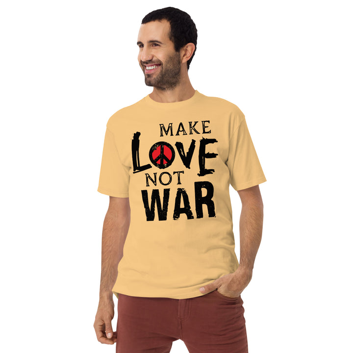 Make love not war Men’s premium heavyweight tee