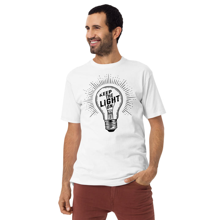 Keep the  light on Men’s premium heavyweight tee