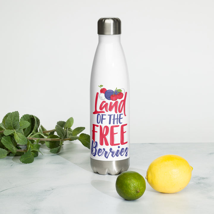 Land of the Free Berries Stainless Steel Water Bottle