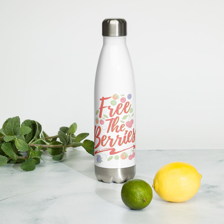 Free the Berries Stainless Steel Water Bottle