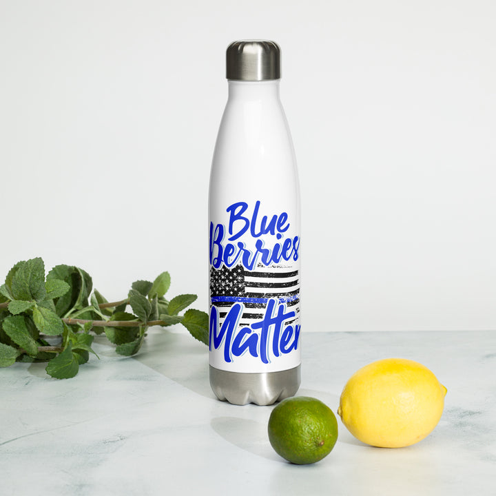 Blue Berries Matter Stainless Steel Water Bottle