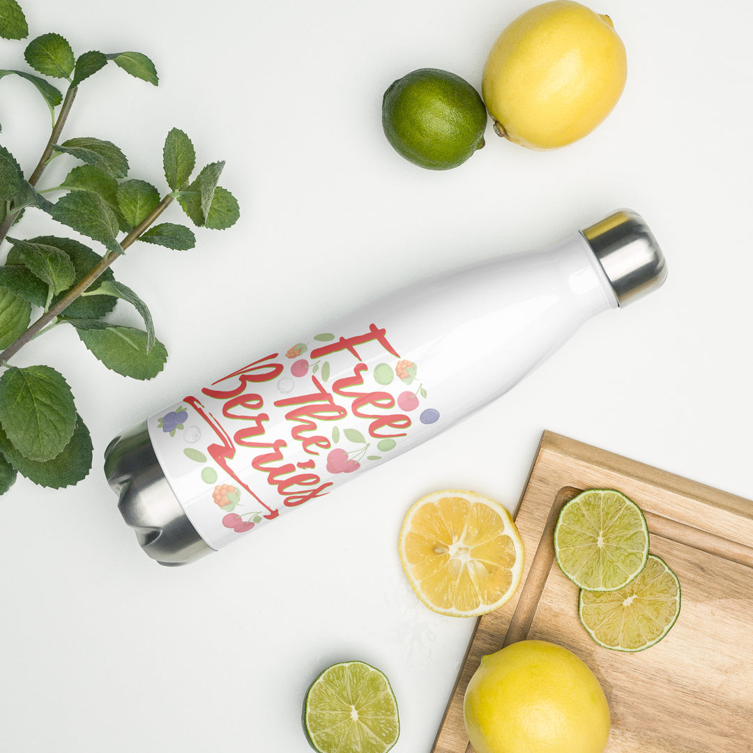 Free the Berries Stainless Steel Water Bottle