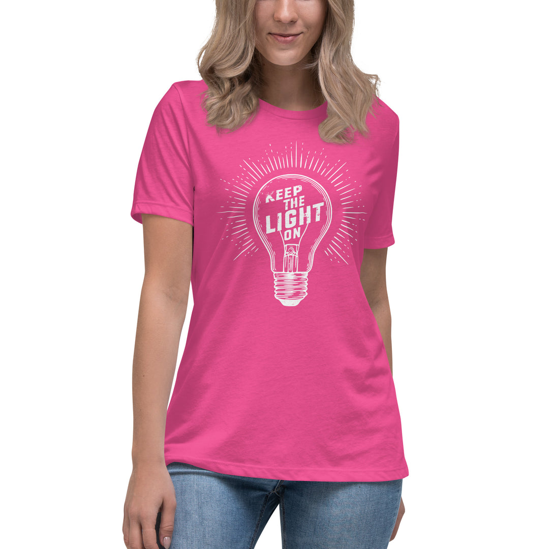 KEEP THE LIGHT ON Women's Relaxed T-Shirt