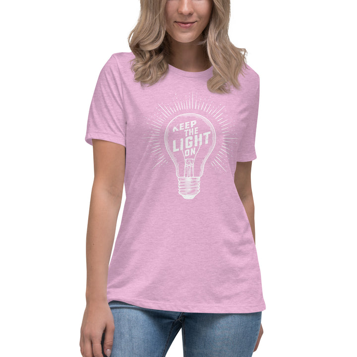 KEEP THE LIGHT ON Women's Relaxed T-Shirt