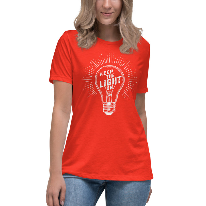 KEEP THE LIGHT ON Women's Relaxed T-Shirt