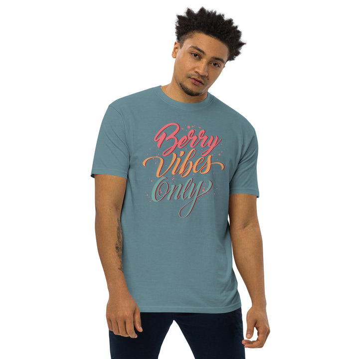 BERRY VIBES ONLY MEN’S PREMIUM HEAVYWEIGHT TEE