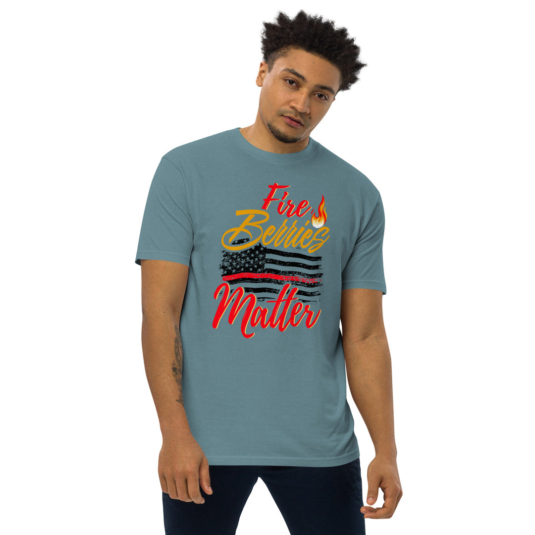 FIRE BERRIES MATTER MEN’S PREMIUM HEAVYWEIGHT TEE