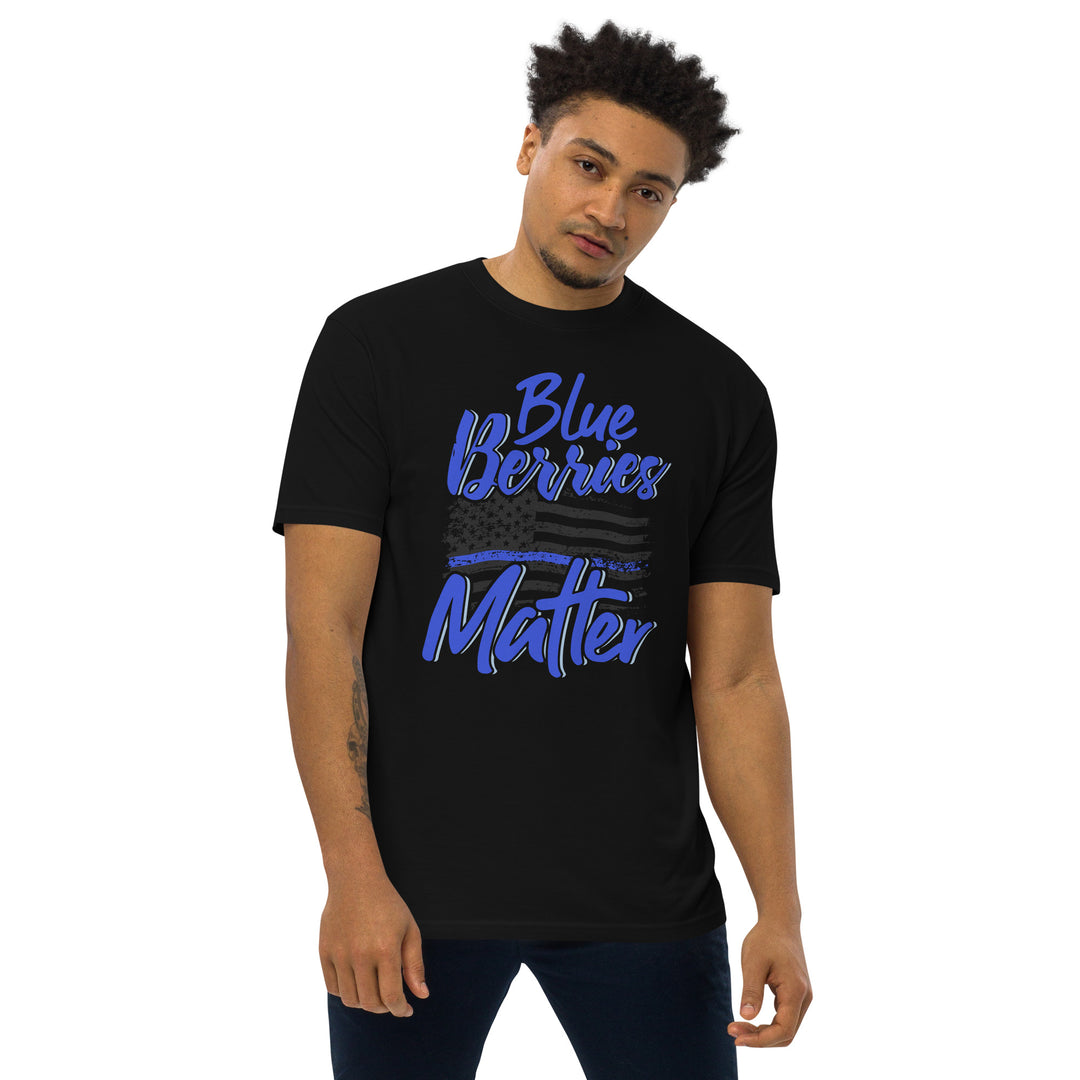 BLUE BERRIES MATTER MEN’S PREMIUM HEAVYWEIGHT TEE