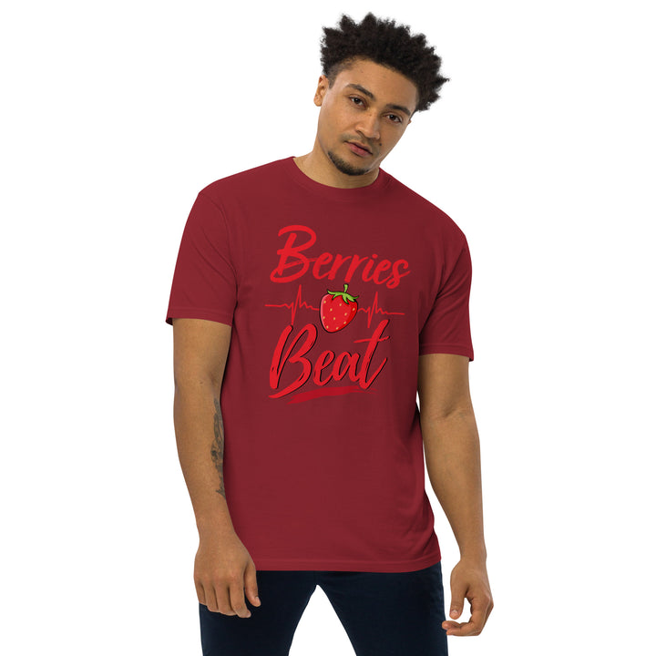 BERRIES HEART BEAT MEN’S PREMIUM HEAVYWEIGHT TEE