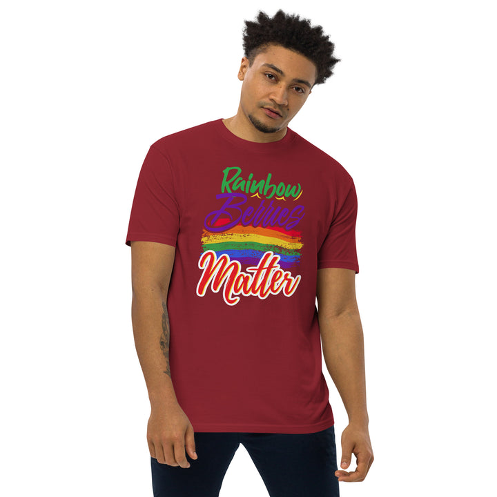 RAINBOW BERRIES MATTER MEN’S PREMIUM HEAVYWEIGHT TEE