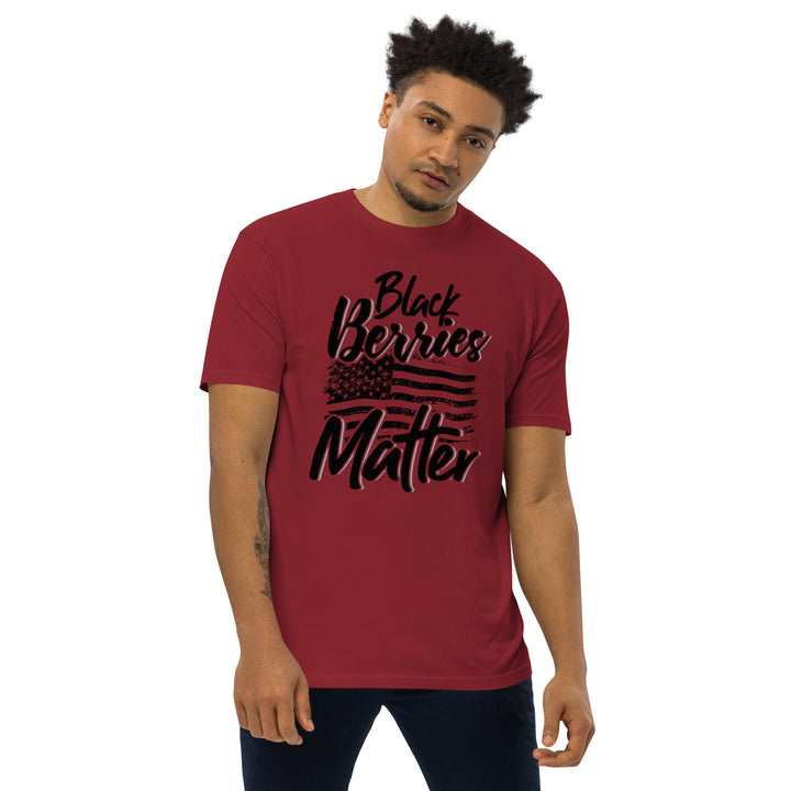 BLACK BERRIES MATTER MEN’S PREMIUM HEAVYWEIGHT TEE