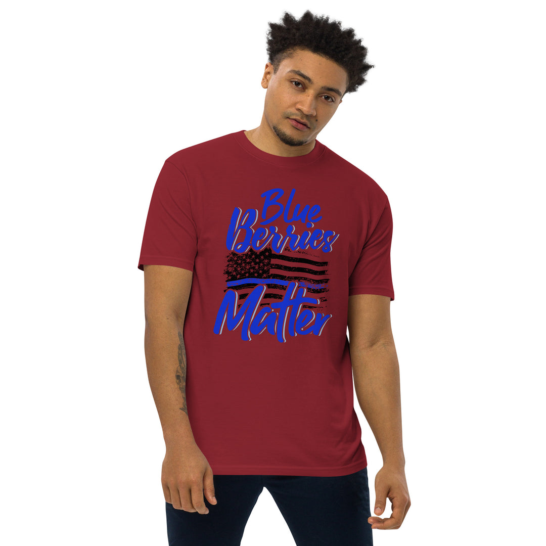 BLUE BERRIES MATTER MEN’S PREMIUM HEAVYWEIGHT TEE