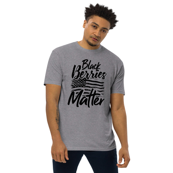 BLACK BERRIES MATTER MEN’S PREMIUM HEAVYWEIGHT TEE