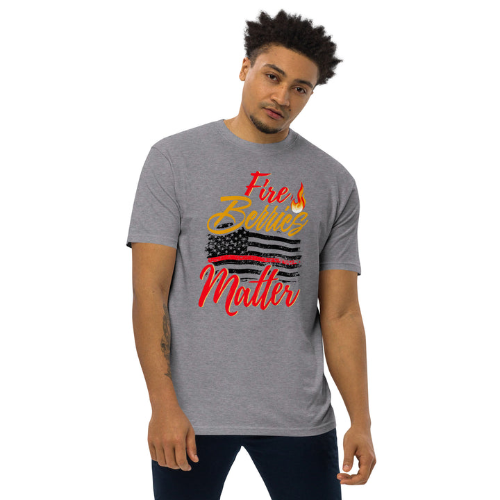 FIRE BERRIES MATTER MEN’S PREMIUM HEAVYWEIGHT TEE