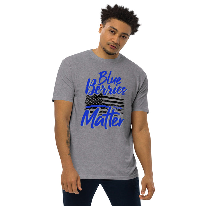 BLUE BERRIES MATTER MEN’S PREMIUM HEAVYWEIGHT TEE