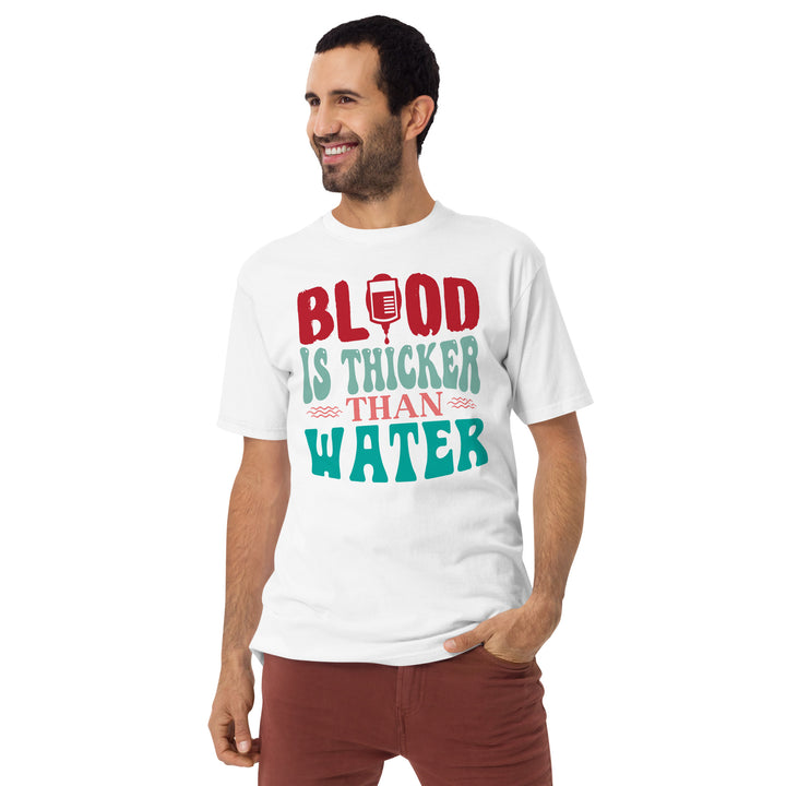 Blood Is Thicker Than Water Men’s premium heavyweight tee