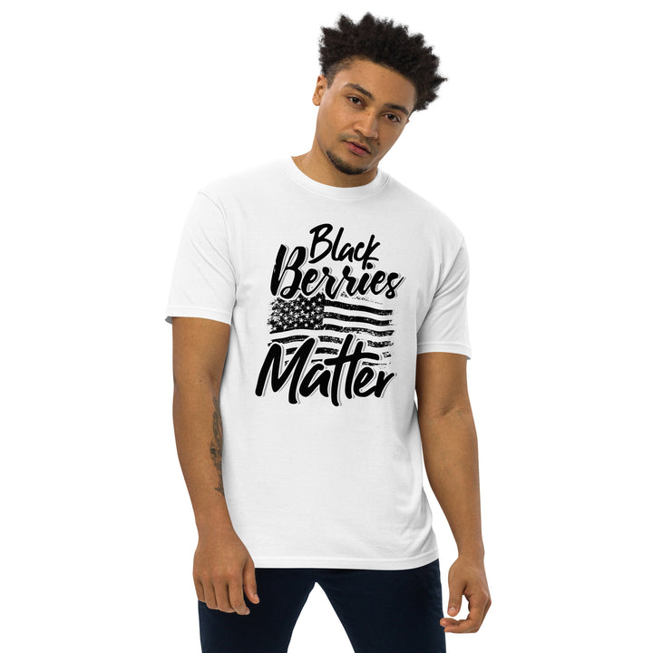 BLACK BERRIES MATTER MEN’S PREMIUM HEAVYWEIGHT TEE