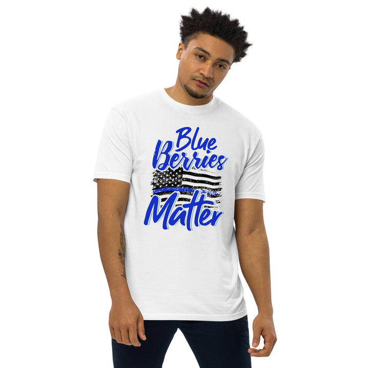 BLUE BERRIES MATTER MEN’S PREMIUM HEAVYWEIGHT TEE