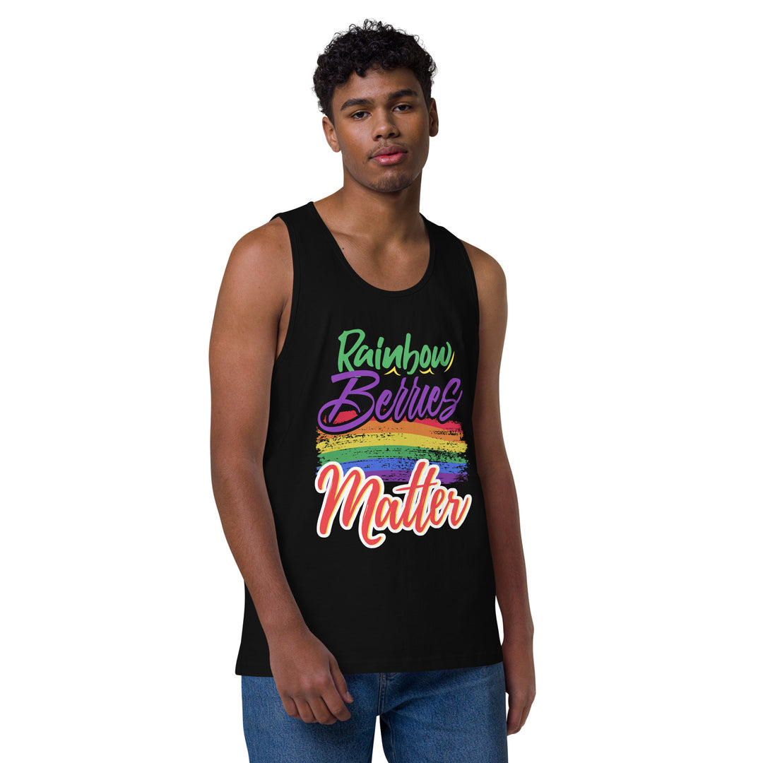 RAINBOW BERRY MATTER MEN’S PREMIUM TANK TOP