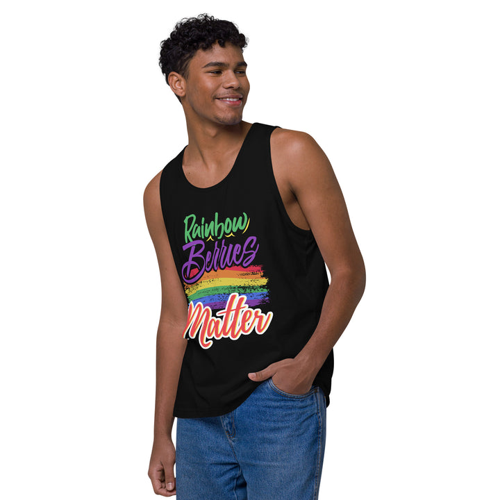 RAINBOW BERRY MATTER MEN’S PREMIUM TANK TOP