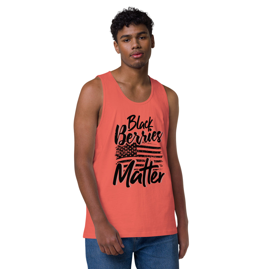 BLACK BERRIES MATTER MEN’S PREMIUM TANK TOP