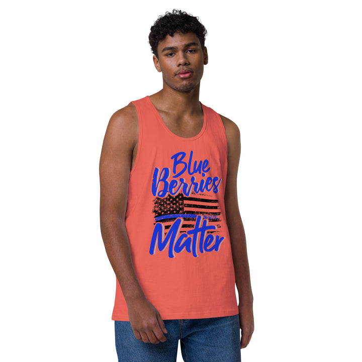 BLUE BERRIES MATTER MEN’S PREMIUM TANK TOP