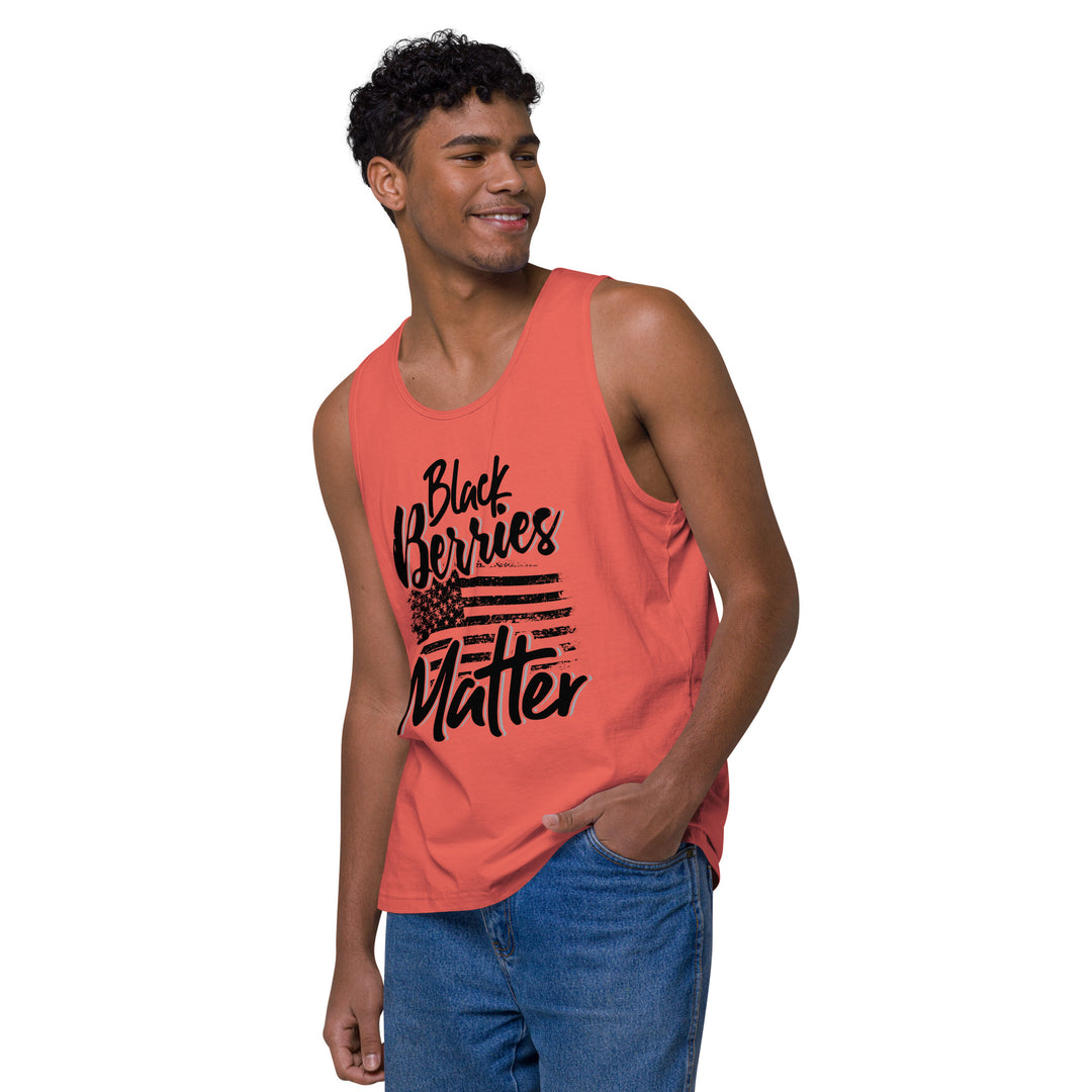 BLACK BERRIES MATTER MEN’S PREMIUM TANK TOP