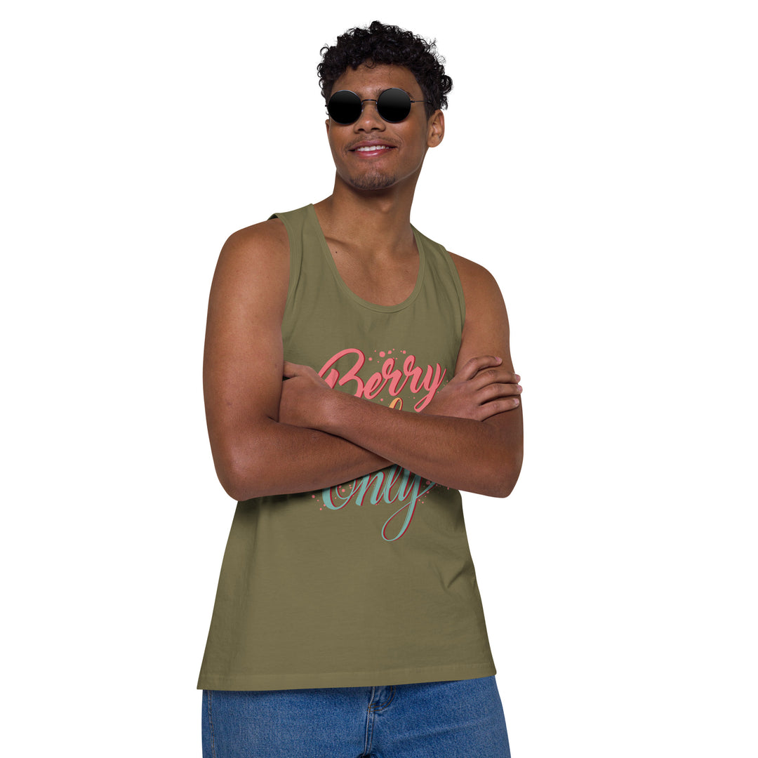 BERRY VIBES ONLY MEN’S PREMIUM TANK TOP