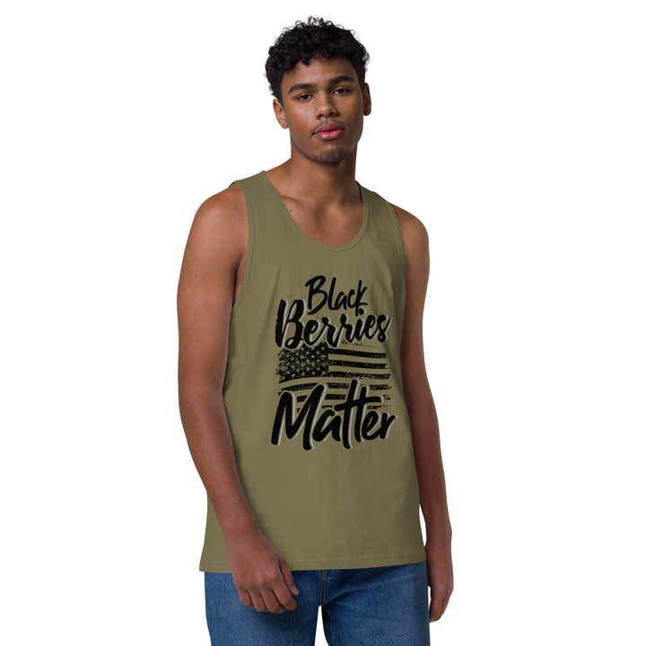 BLACK BERRIES MATTER MEN’S PREMIUM TANK TOP