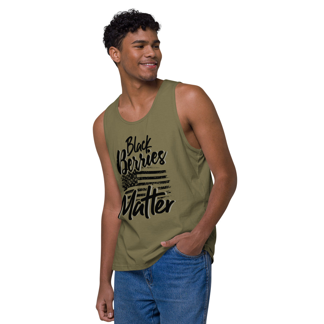 BLACK BERRIES MATTER MEN’S PREMIUM TANK TOP