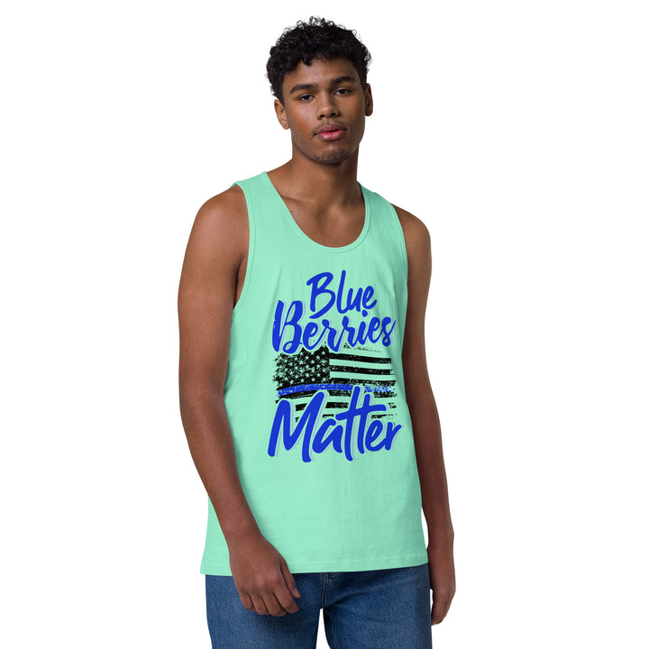 BLUE BERRIES MATTER MEN’S PREMIUM TANK TOP