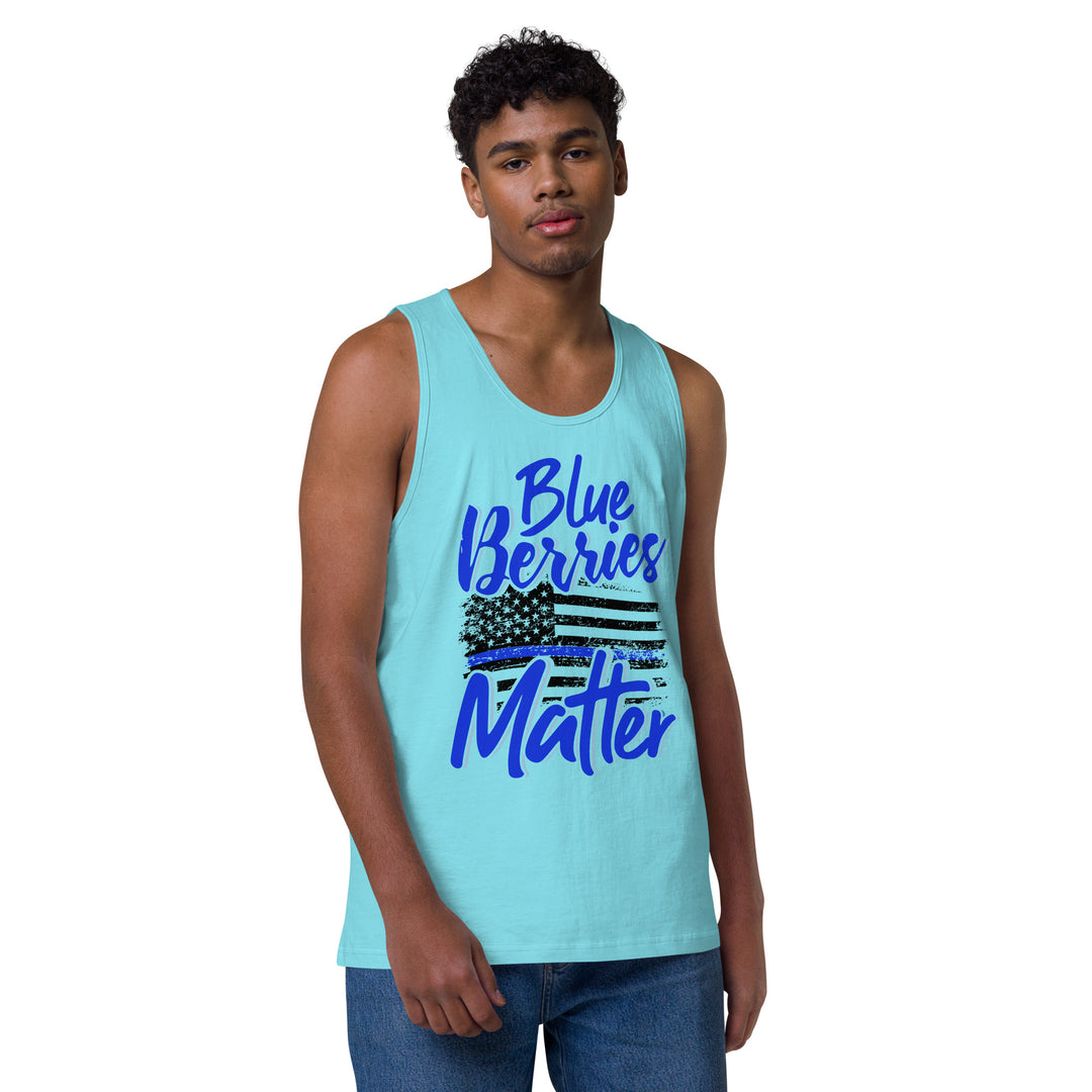 BLUE BERRIES MATTER MEN’S PREMIUM TANK TOP