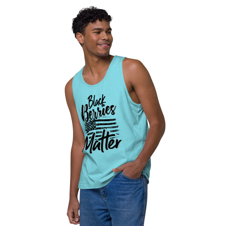 BLACK BERRIES MATTER MEN’S PREMIUM TANK TOP