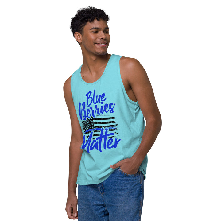 BLUE BERRIES MATTER MEN’S PREMIUM TANK TOP