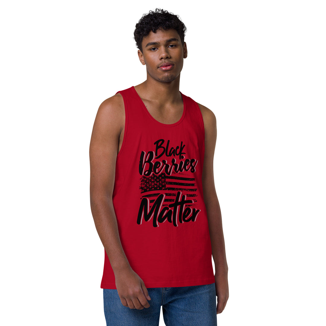 BLACK BERRIES MATTER MEN’S PREMIUM TANK TOP