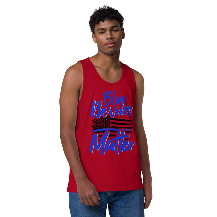 BLUE BERRIES MATTER MEN’S PREMIUM TANK TOP