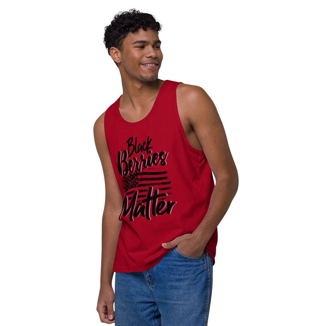 BLACK BERRIES MATTER MEN’S PREMIUM TANK TOP