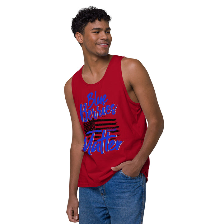 BLUE BERRIES MATTER MEN’S PREMIUM TANK TOP