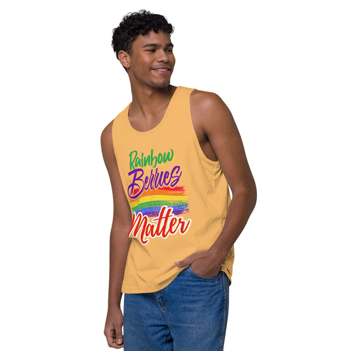 RAINBOW BERRY MATTER MEN’S PREMIUM TANK TOP