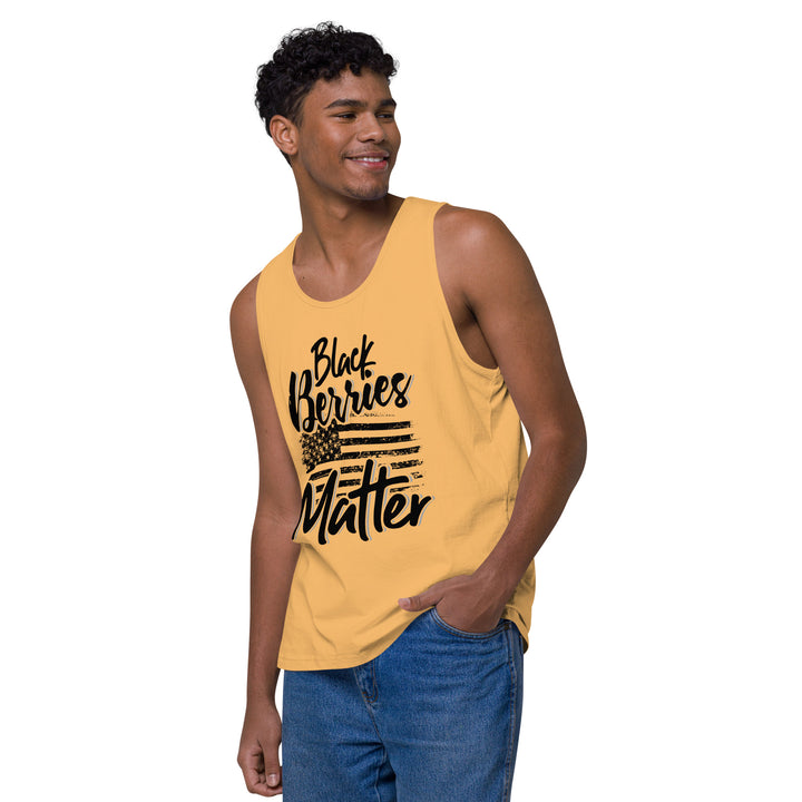 BLACK BERRIES MATTER MEN’S PREMIUM TANK TOP