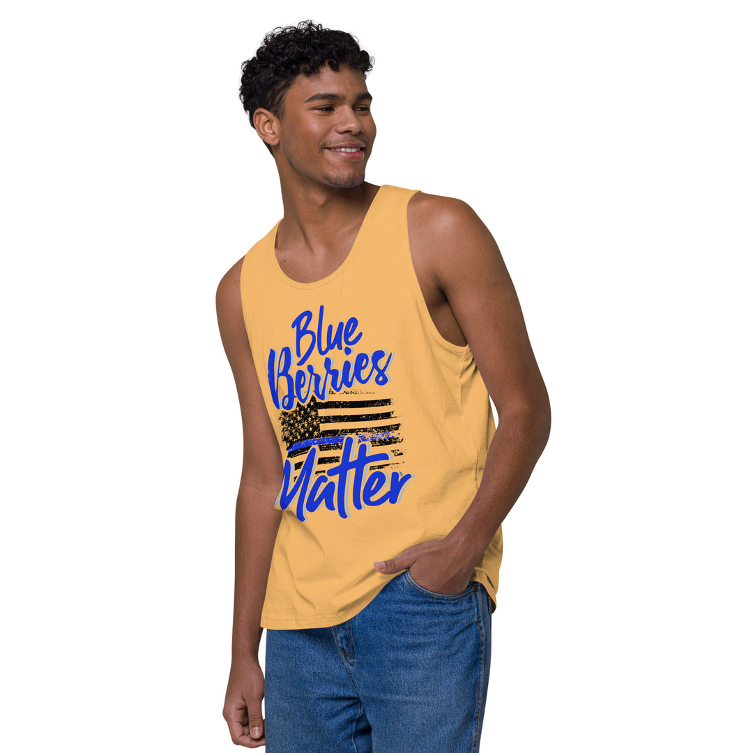 BLUE BERRIES MATTER MEN’S PREMIUM TANK TOP