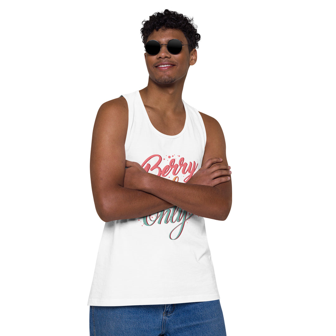 BERRY VIBES ONLY MEN’S PREMIUM TANK TOP