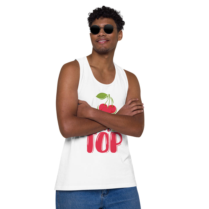 CHERRIES ON TOP MEN’S PREMIUM TANK TOP